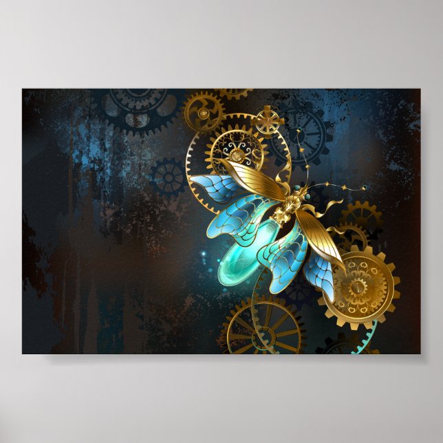 Steampunk Glühwürmchen Poster (Vorne)