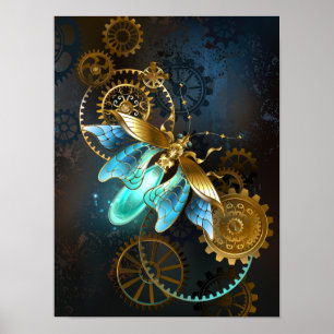 Steampunk-Glühwürmchen Poster