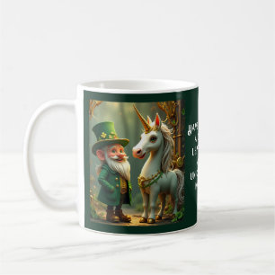 Steampunk Gnome-Leprechaun Unicorn St Patricks Day Kaffeetasse