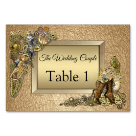 Steampunk Gold LeatherTable Karten