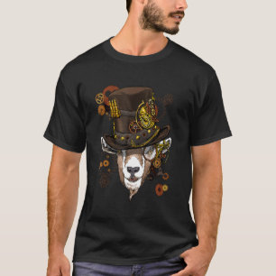 Steampunk Gothic Goat Mechanical Animal Face Ziege T-Shirt