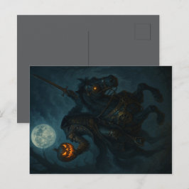 Steampunk Gothic Horror Headless Horseman Postkarte