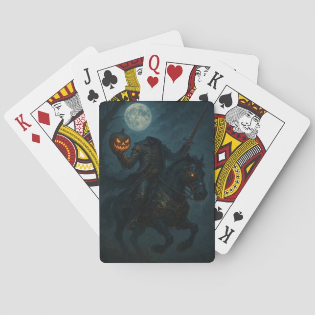 Steampunk Gothic Horror Headless Horseman Spielkarten (Rückseite)