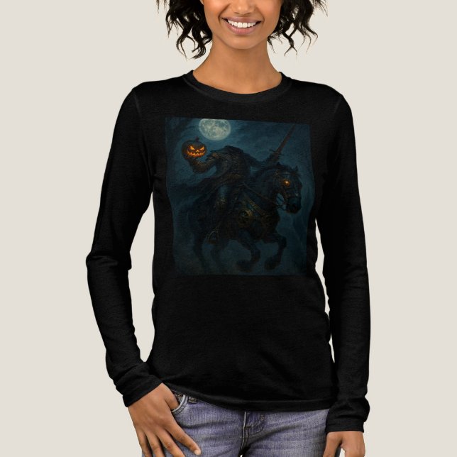 Steampunk Gothic Horror Headless Horseman Tri-Blend Shirt (Vorderseite)