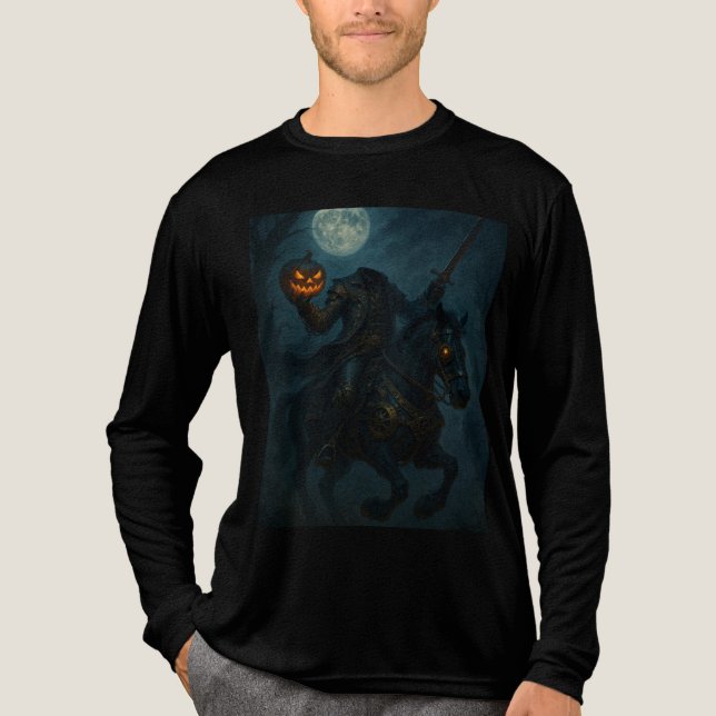 Steampunk Gothic Horror Headless Horseman Tri-Blend Shirt (Vorderseite)
