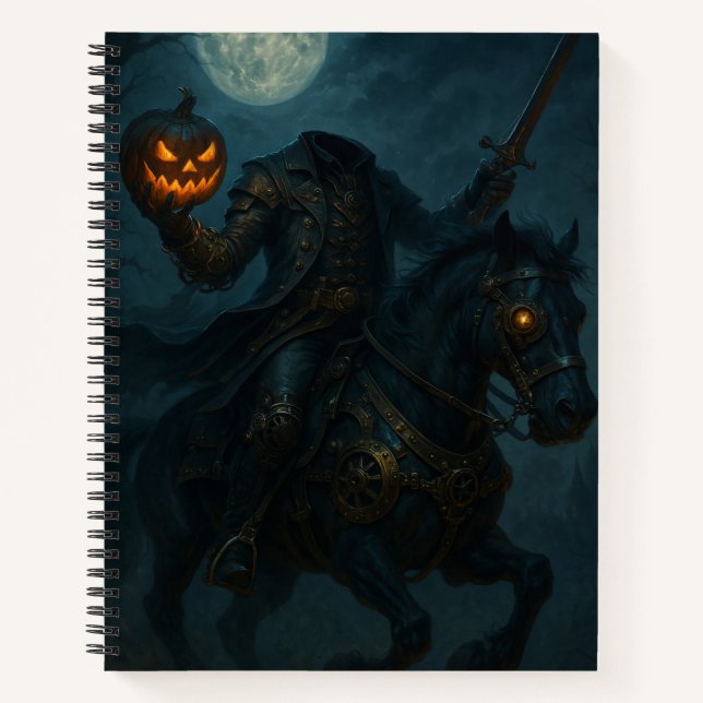 Steampunk-Gothic-Horror-Kopfloser Reiter Notizbuch (Vorderseite)