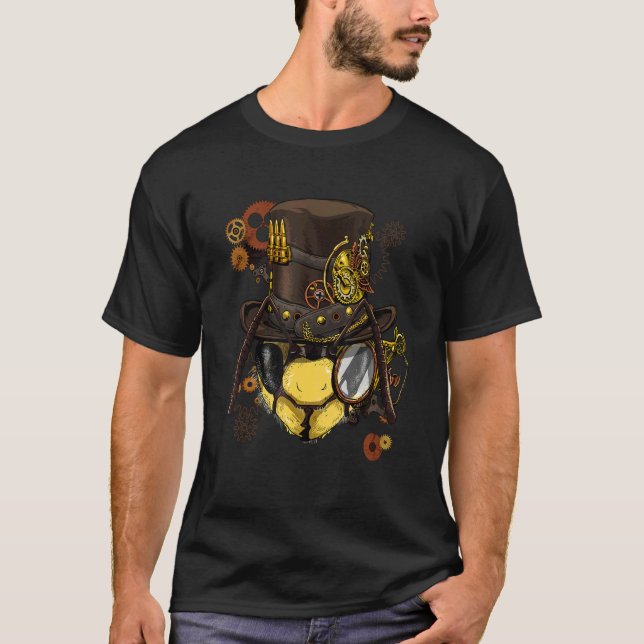 Steampunk Gothic Queen Bee Mechanical Animal Bee T-Shirt (Vorderseite)