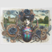 Steampunk Gothic Scarab Käfer Decoupage
