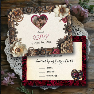 Steampunk Gothique Mariage à thème RSVP