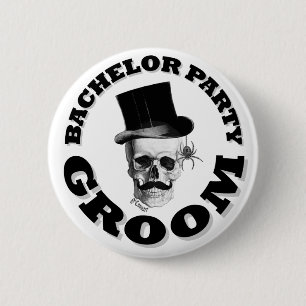 Steampunk gotisches Junggeselle-Party Button