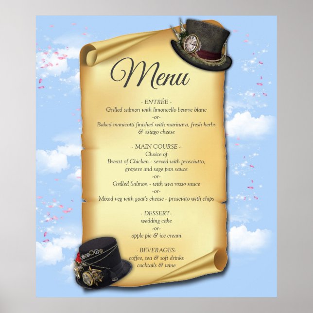 Steampunk-Grafik-Designs über die Illusion der Zei Poster (Vorne)