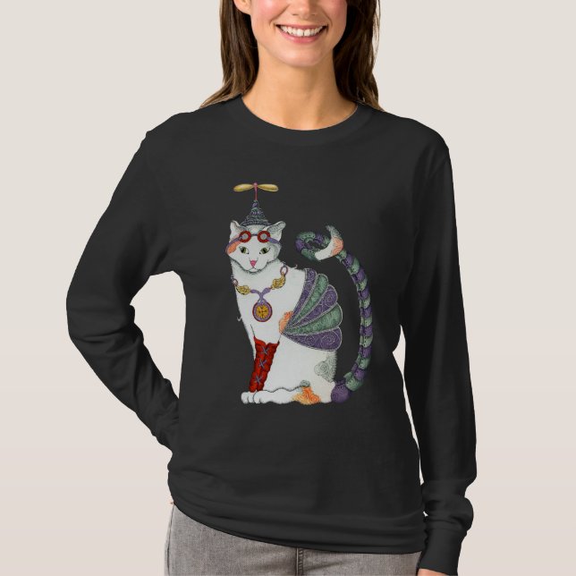 Steampunk Gretel Katzen-Dunkelheits-T-Shirt T-Shirt (Vorderseite)
