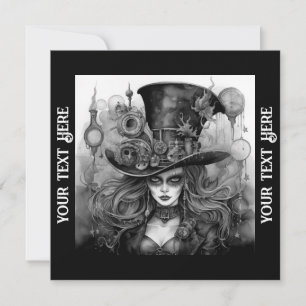 Steampunk- Halloween-Party Einladung