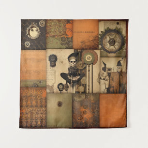 Steampunk Halloween Tapestry Wandteppich