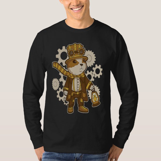 Steampunk Hamster Industrial Vintage Mechanical Ge T-Shirt (Vorderseite)
