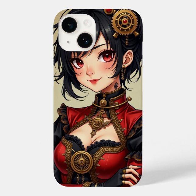 Steampunk-Harlekin Case-Mate iPhone 14 Hülle (Rückseite)