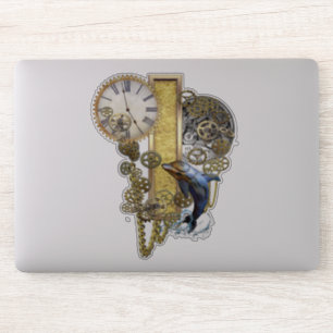 Steampunk-Hauptstadt I-Skulpturensticker Aufkleber