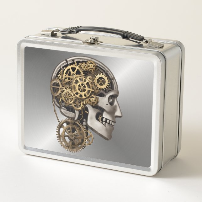 Steampunk Head Metal Lunchbox (Vorderseite)