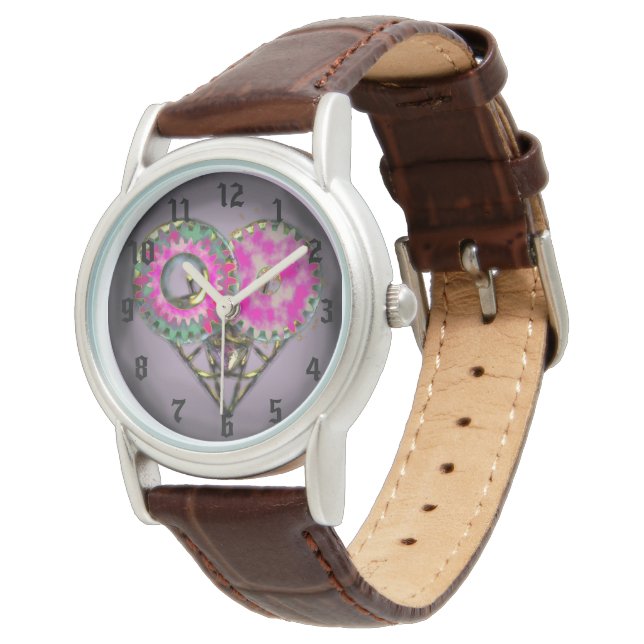 Steampunk Heart eWatch Armbanduhr (Schrägansicht)