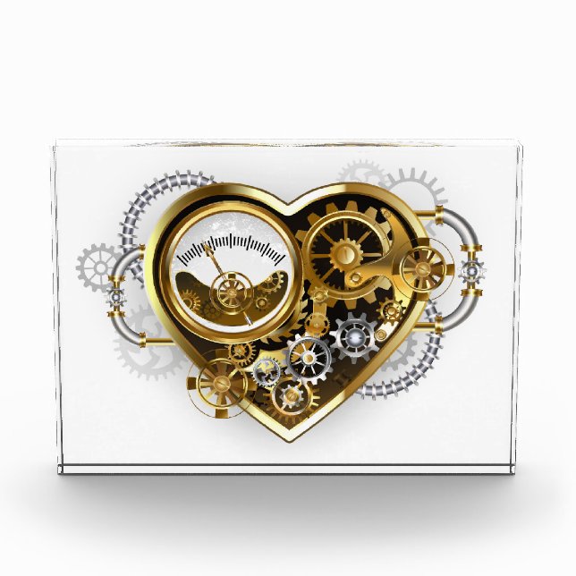 Steampunk Heart with a Manometer Fotoblock (Vorderseite)