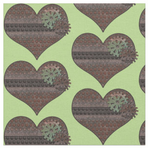 Steampunk Hearts & Gears Stoff