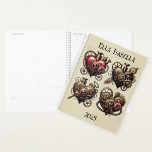 Steampunk Hearts Planner Planer