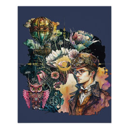 Steampunk Hero - Ein Collage Poster