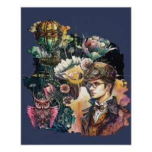 Steampunk Hero - Ein Collage Poster