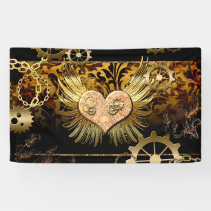 Steampunk-Herz Banner