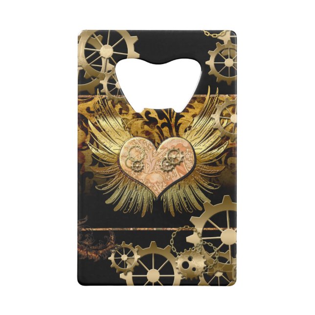 Steampunk-Herz Geldbeutel Flaschenöffner (Rückseite)