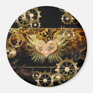 Steampunk-Herz Magnet