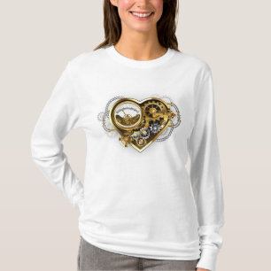 Steampunk-Herz mit Manometer T-Shirt