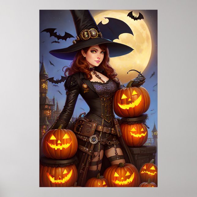 Steampunk Hexe 1 Poster (Vorne)