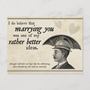 Steampunk-Hochzeit Postkarte