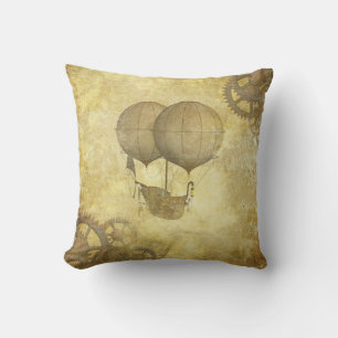 Steampunk Hot Air Ballon Kissen