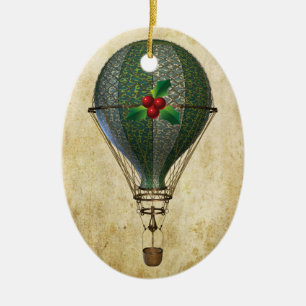 Steampunk Hot Air Ballon Personalisierte Ornament