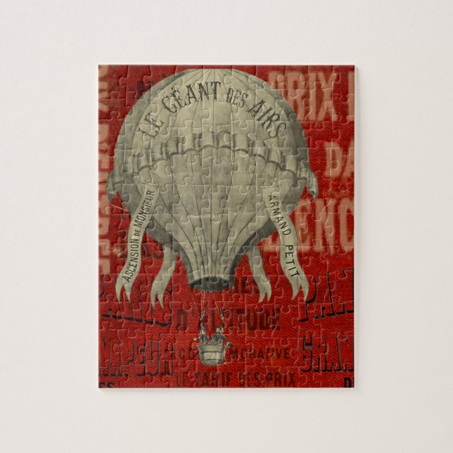 Steampunk Hot Air Ballon Ride Graphic Schriftartes (Vertikal)