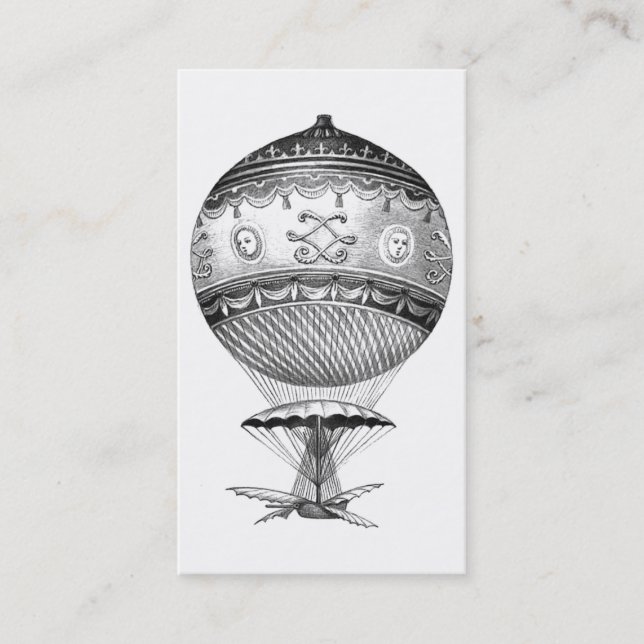 Steampunk Hot Air Ballon Visitenkarte (Vorderseite)
