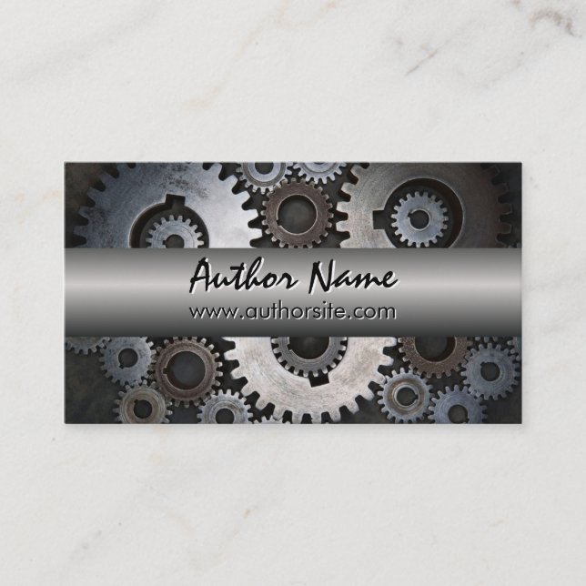 Steampunk II Author Business Card Visitenkarte (Vorderseite)