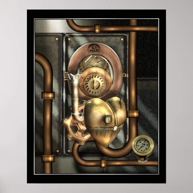 Steampunk im Herzen Poster (Vorne)