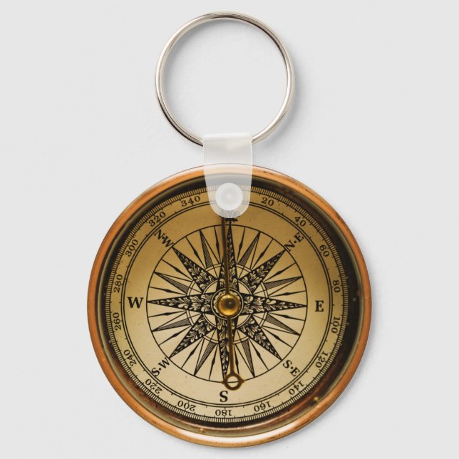 Steampunk-Imitate Compass Design Schlüsselanhänger (Vorderseite)