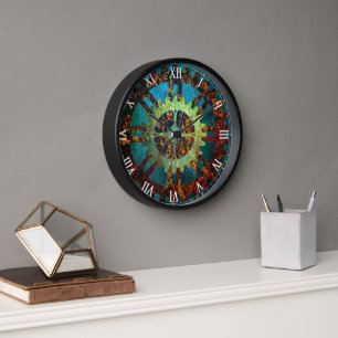 Steampunk Industriell Rostige Zahnräder Uhr