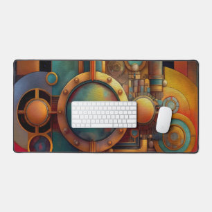 Steampunk Industrielle Geometrie Kunst Schreibtischunterlage