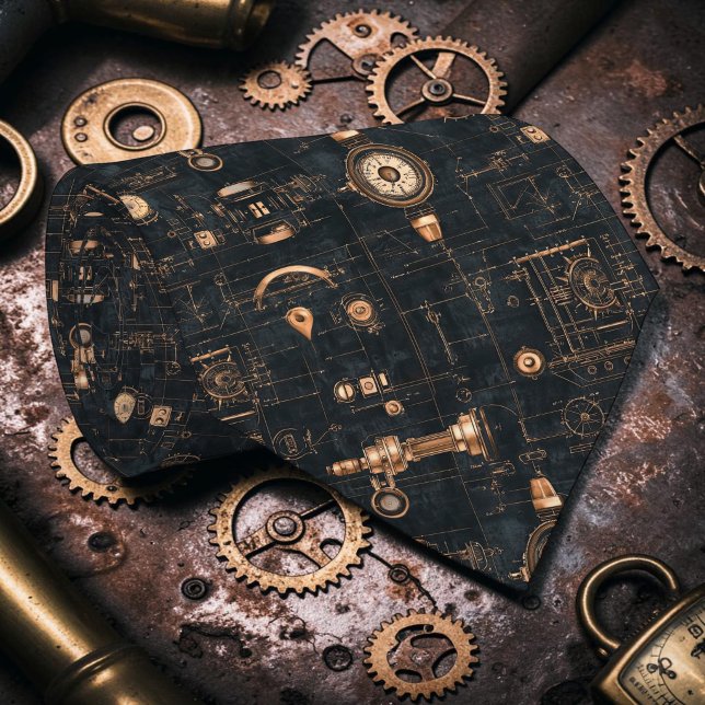 Steampunk Industrielle Maßgeschneiderte Krawatte (Von Creator hochgeladen)