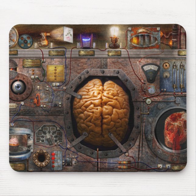 Steampunk - Informationsüberlastung Mousepad (Vorne)