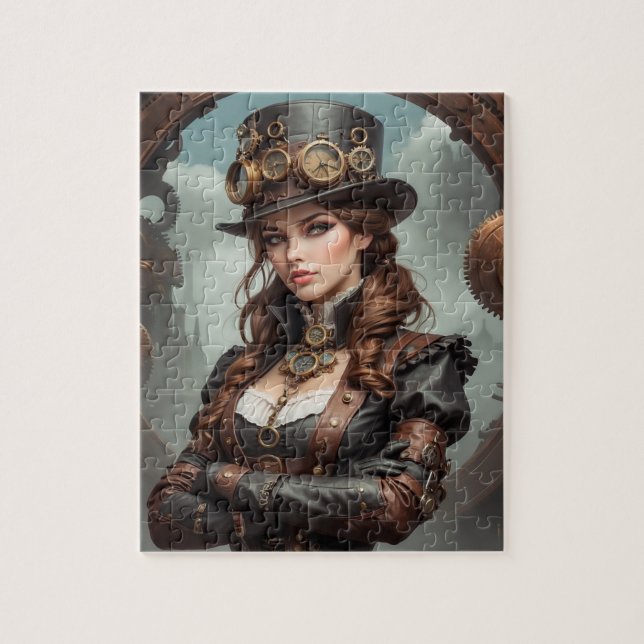 Steampunk-Inspiriertes Grafisches Puzzle (Vertikal)