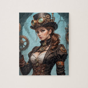 Steampunk-Inspiriertes Grafisches Puzzle