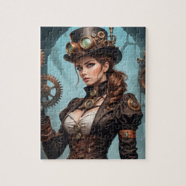 Steampunk-Inspiriertes Grafisches Puzzle (Vertikal)