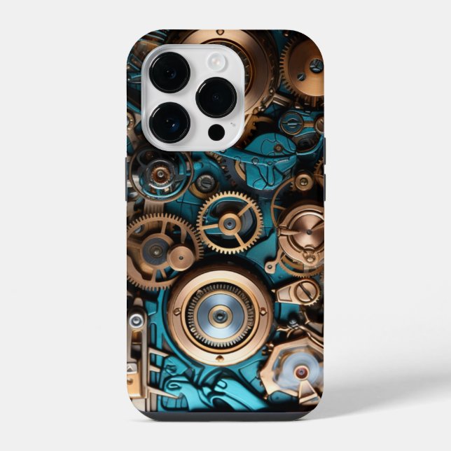 Steampunk  iPhone 14 pro  hülle (Rückseite)