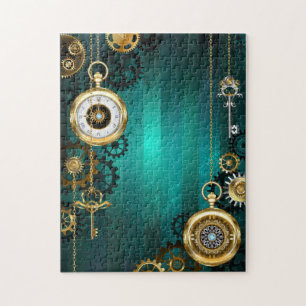 Steampunk Jewelry Watch, wir haben Green Backgroun